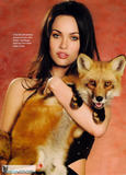 Megan Fox posing with animals in Paw Print Magazine