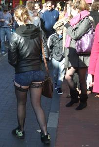 Teen In Tight Denim Shorts With Stockings and Suspenders!l4eu4bape4.jpg